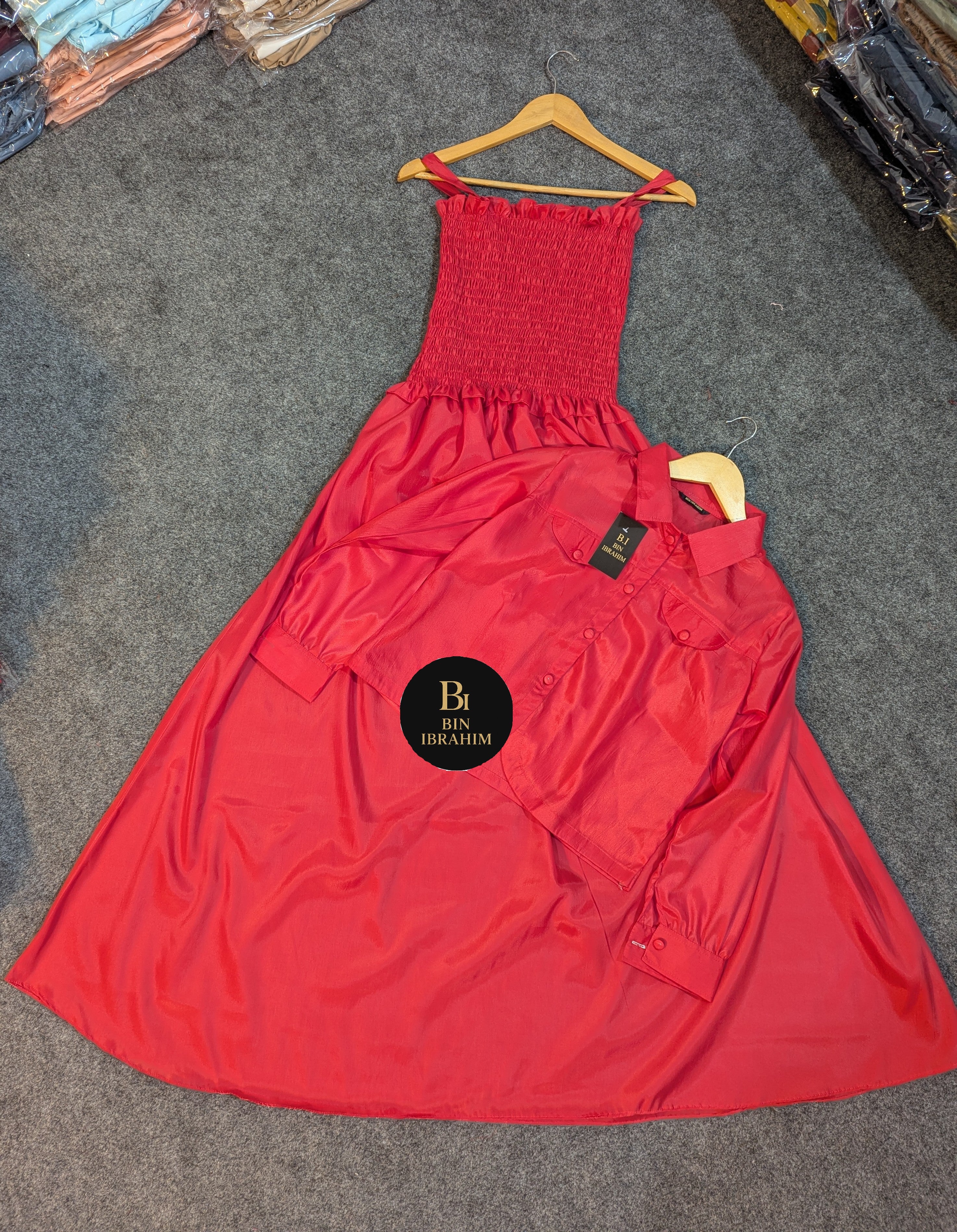 Smoking Jacket Maxi Plain