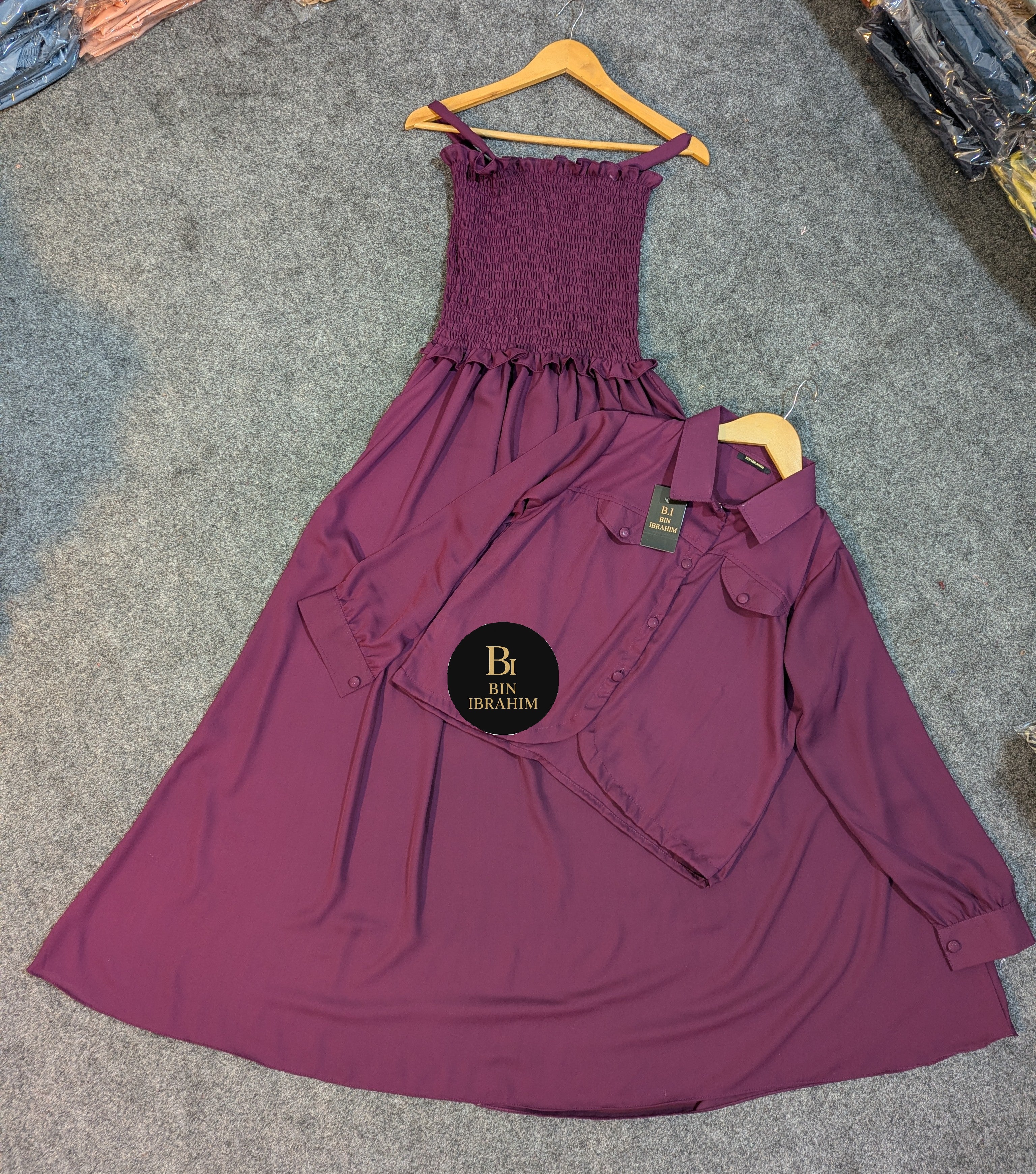 Smoking Jacket Maxi Plain