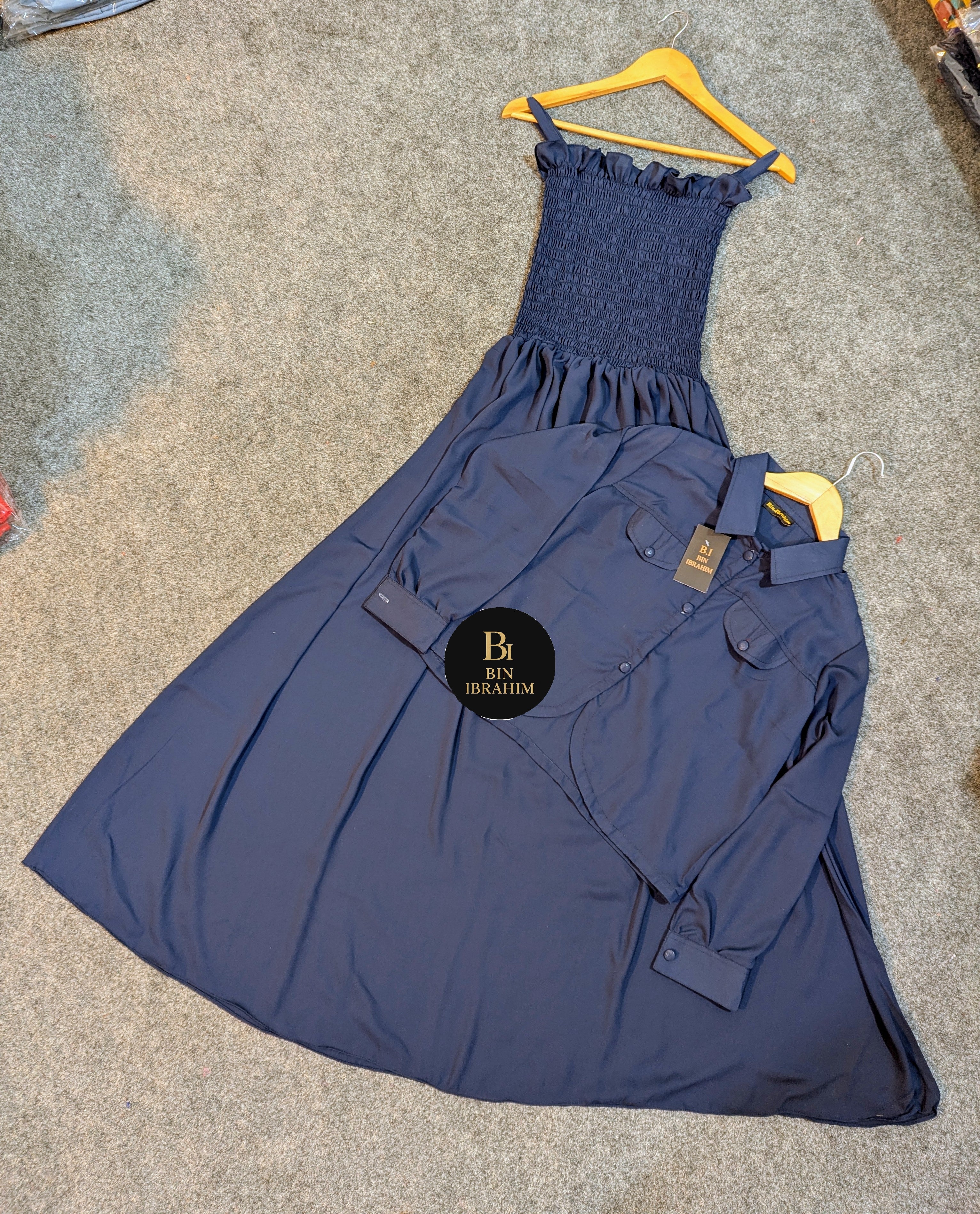 Smoking Jacket Maxi Plain