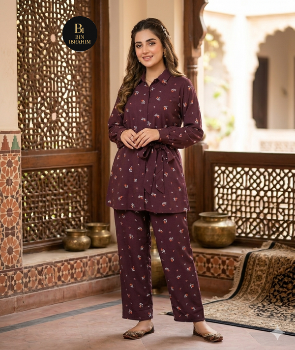 2-Piece Co-ord Set with Adjustable Waist Belt