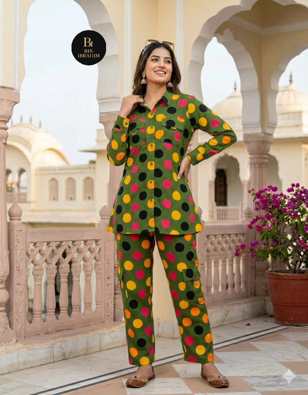 2PC Shirt Pocket & Cargo Trouser Set