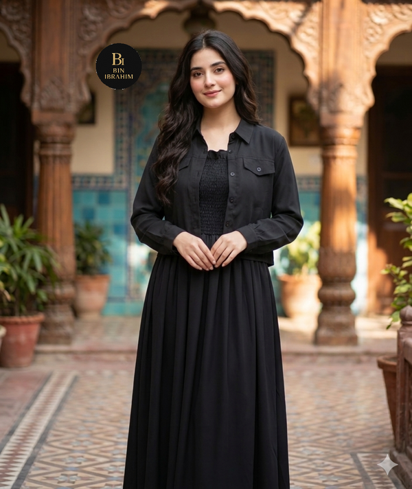 Smoking Jacket Maxi Plain