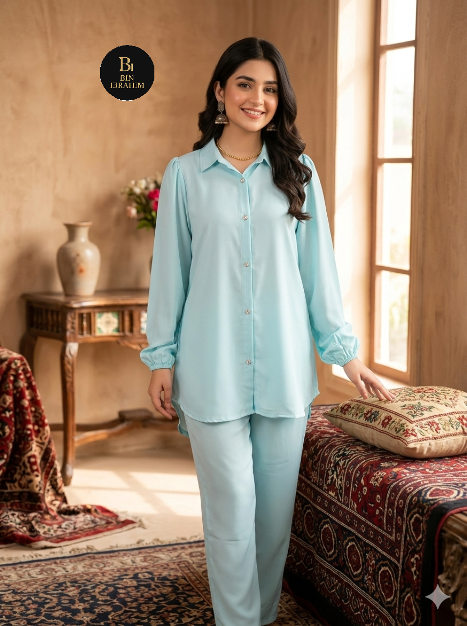 2-Piece Imported Georgette Co-ord Set with Side Pockets