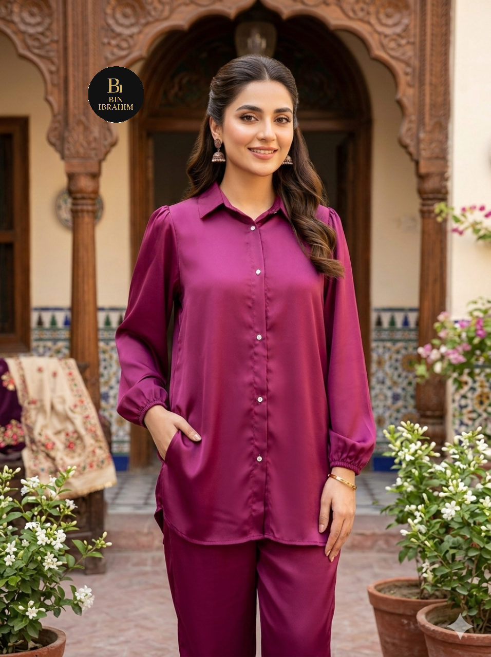 2-Piece Imported Georgette Co-ord Set with Side Pockets