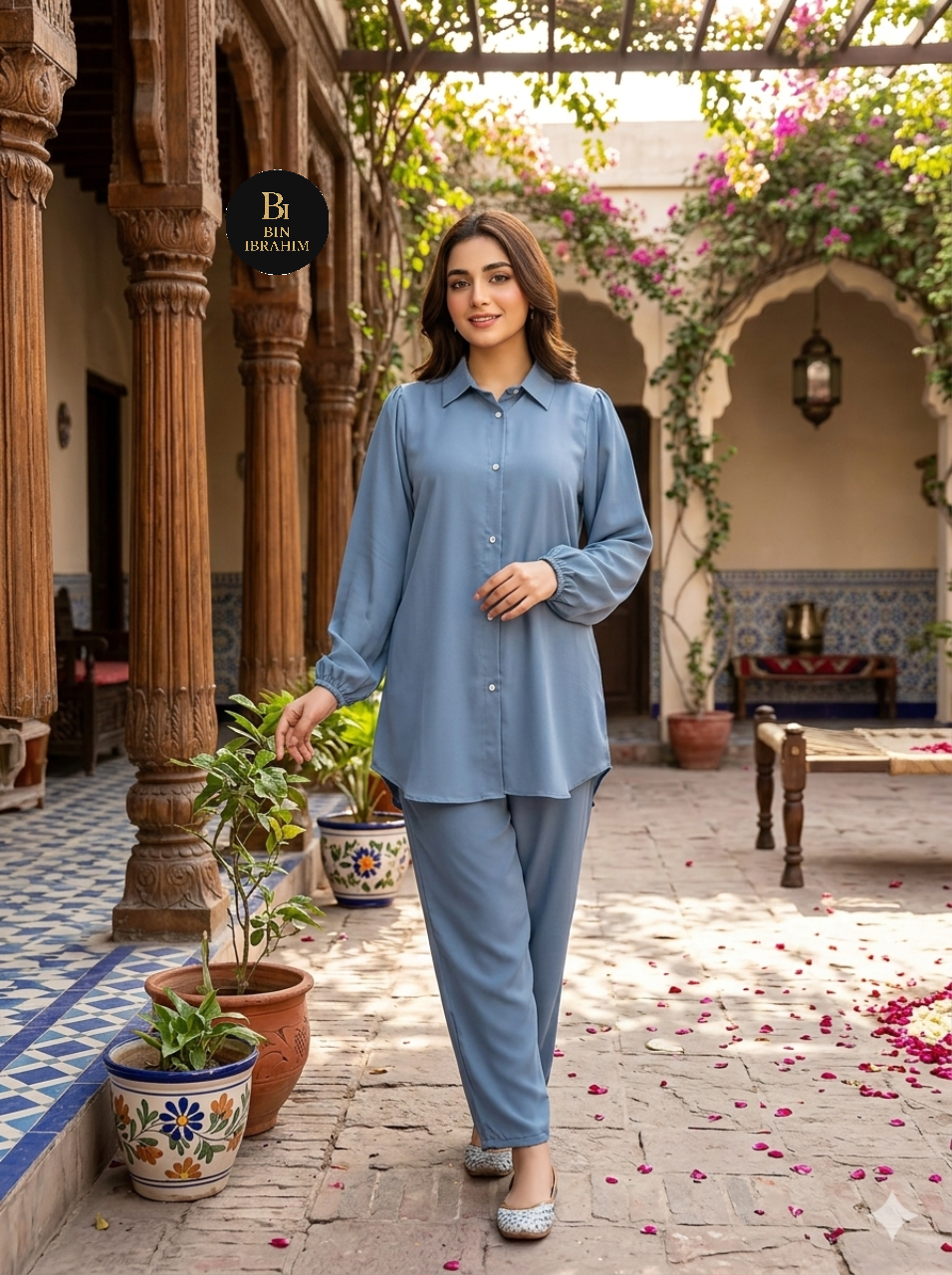 2-Piece Imported Georgette Co-ord Set with Side Pockets