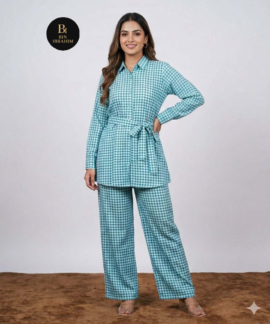 2-Piece Co-ord Set with Adjustable Waist Belt