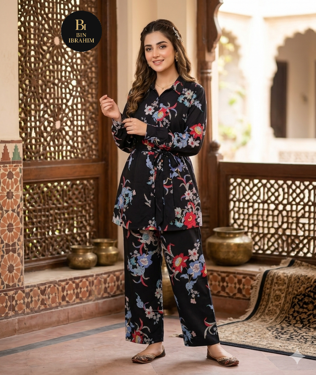 2-Piece Co-ord Set with Adjustable Waist Belt